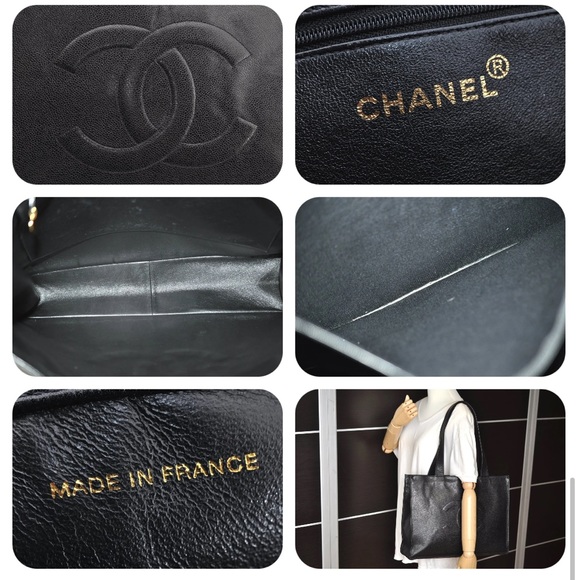 💥💥SOLD—AUTHENTIC CHANEL CC LOGO CAVIAR LEATHER TOTE BAG—SOLD🔥🔥 - Picture 6 of 15